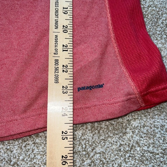 Patagonia Women's Performance 1/4 Zip Base Layer Long Sleeve Top Red Size Large - Picture 4 of 7